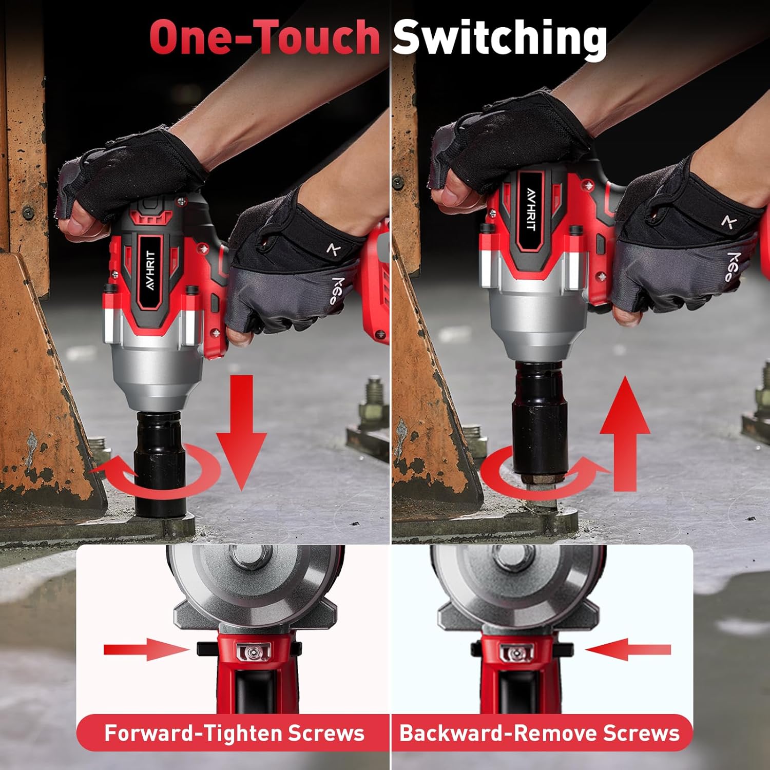 Avrhit 1300N.m(960ft-lbs) Cordless Impact Wrench