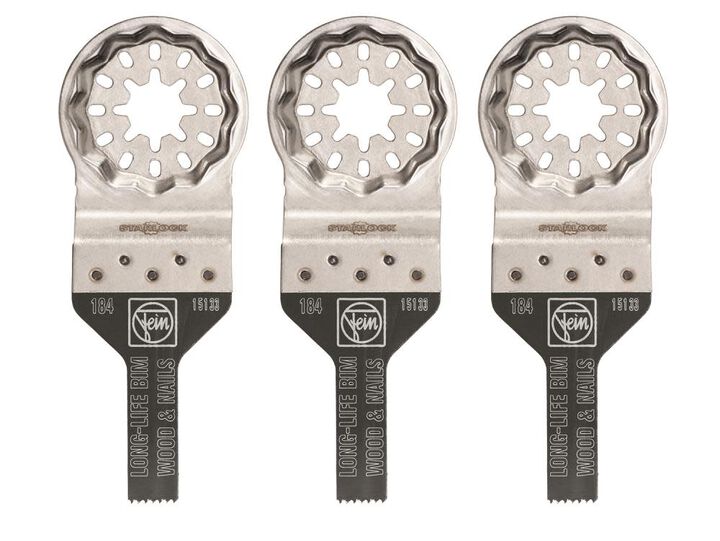 Fein StarLock E-Cut 184 Long-Life Saw Blade with Bi Metal Teeth for All Woods Plasterboard and Plastic Materials