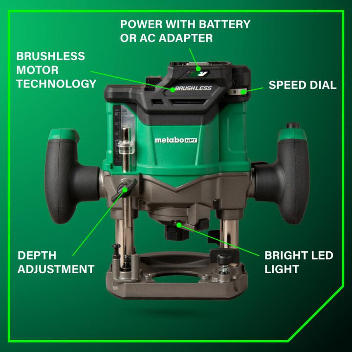 Metabo HPT 36V Cordless Plunge Router (Bare Tool)